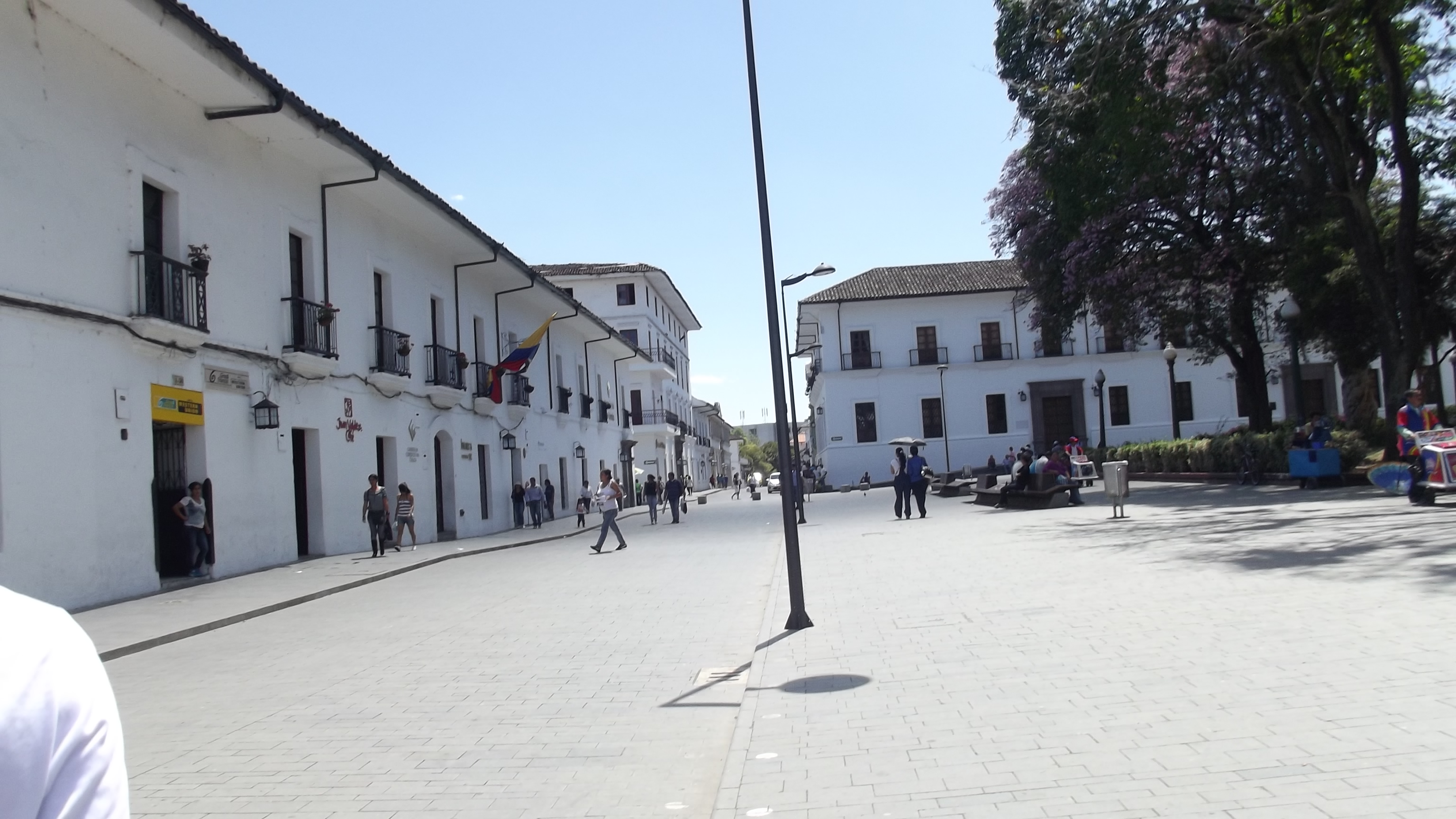 Plazoleta en el centro de Popayan